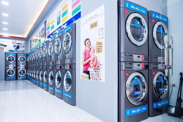 Hệ thống máy giặt hiện đại tại showroom 116 Vĩnh Hưng, q.Hoàng Mai, HN.